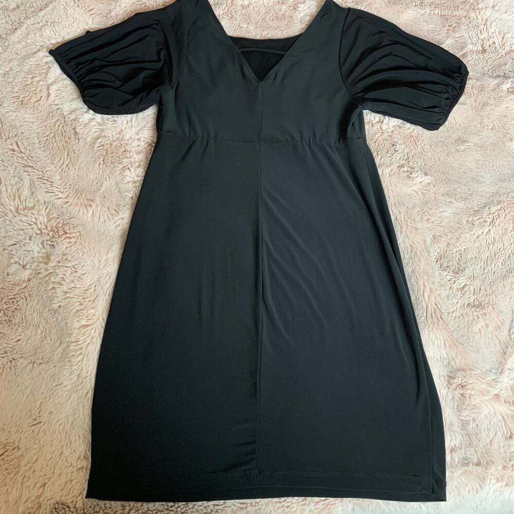 Bisou Bisou Black Embellished Short Sleeve Dress 8 - Picture 8 of 11